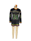 MB FASHION Mardi Gras Cut-Out Jersey Dress & Headband Set 835