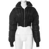 MB FASHION Cropped High-Collar Puffer Jacket 407