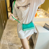 EVERY FASHION Clear Structured Mini Shoulder Bag with Chunky Base