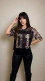 MB FASHION Authentic 01 Lace Hem Jersey Top
