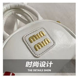 Every Fashion Mini Patent Dome Handbag with Top Handles and Crossbody Strap