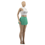 MB FASHION SOLID PLEATED MINI SKIRT 1347LY