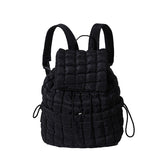 EVERY FASHION Quilted Puffer Backpack with Flap Closure
