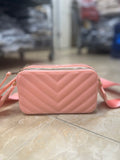 Every Fashion Chevron Quilted Crossbody Bag