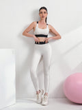 MB FASHION Square-Neck Sports Bra & High-Waisted Leggings Activewear Set 5085