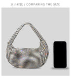 EVERY FASHION Sparkly Rhinestone Crystal Mesh Hobo Bag