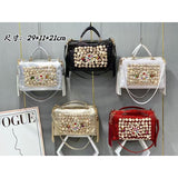 EVERY FASHION Crocodile Embossed Barrel Bag