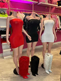 MB FASHION Strapless Bodycon Mini Dress 300968