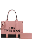 Every Fashion Structured “The Tote Bag” Handbag with Matching Wallet TB6-1136-W
