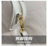 Every Fashion Mini Patent Dome Handbag with Top Handles and Crossbody Strap