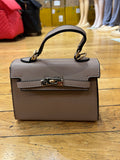 Every Fashion Mini Luxe Top Handle Satchel with Gold-Tone Lock 7629