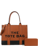 Every Fashion Structured “The Tote Bag” Handbag with Matching Wallet TB6-1136-W