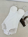 MB FASHION Plunging Neckline Shapewear Bodysuit 1677