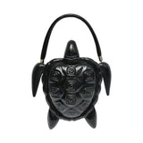 EVERY FASHION Turtle Shaped Handbag - Novelty Embossed Turtle Purse with Structured Shell Design