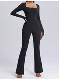 MB FASHION HIGH QUALITY Square Neck Flared Jumpsuit 2501