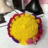 Every Fashion (MIXED PACK 6 PIECE) Handmade Crochet Ruffle Brim Hat