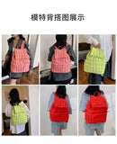 EVERY FASHION Quilted Puffer Backpack with Flap Closure