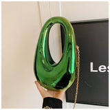 EVERY FASHION Sculptural Metallic Handbag with Chain Strap