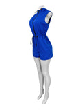 MB FASHION Hooded Zip-Up Sleeveless Romper 5027