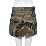 MB FASHION Distressed High-Waist Camo Camouflage Mini Skirt 9190LY