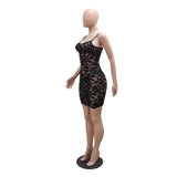 MALYBGG Lace Bodycon Dress with Spaghetti Straps 901125LY