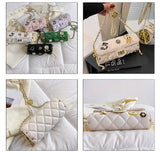 Every Fashion Quilted Mini Shoulder Bag with Decorative Charms