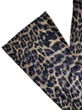 MB FASHION Two-Piece Sheer Animal Print Top and Flared Pants Set 9729