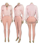 EVERY FASHION 3-Piece Seamless Activewear Set – Sports Bra & High-Waisted Leggings 5083