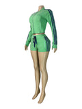 MB FASHION Cropped Zip Track Jacket & Matching Shorts Set 6030