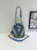 Every Fashion Light Blue Denim Bucket Bag