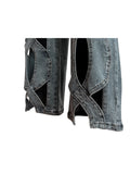 MB FASHION Sexy Cut-Out Wide Leg Denim Jeans 3112