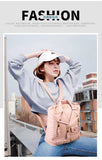 EVERY FASHION Moto Jacket Style Backpack with Quilted Sides and Zipper Details
