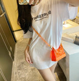 EVERY FASHION Clear Structured Mini Shoulder Bag with Chunky Base
