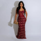 MALYBGG Stylish Spaghetti Strap A-Line Dress with Sequins 900907LY