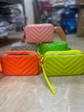 Every Fashion Chevron Quilted Crossbody Bag