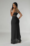 MALYBGG Cami Strap Maxi Dress with Slit 88227LY