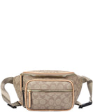 EVERY FASHION Patterned Belt Bag with Multiple Zippered Compartments MS008-1015