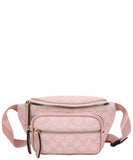 EVERY FASHION Patterned Belt Bag with Multiple Zippered Compartments MS008-1015