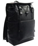 EVERY FASHION Classic FAUX Leather Backpack with Buckle Straps and Front Pocket C5-8883-1