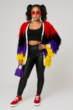 EVERY FASHION Shaggy Knit Fringe Statement Cardigan