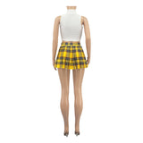 MB FASHION SOLID PLEATED MINI SKIRT 1347LY