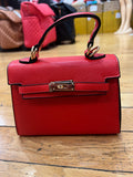 Every Fashion Mini Luxe Top Handle Satchel with Gold-Tone Lock 7629