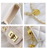 Every Fashion Quilted Mini Shoulder Bag with Decorative Charms