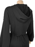 MB FASHION Cropped Zip-Up Hoodie and Wide-Leg Sweatpants Set 6051
