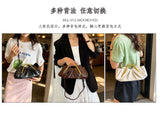 EVERY FASHION Ruched Gold-Frame Shoulder Bag