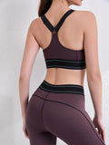 MB FASHION Square-Neck Sports Bra & High-Waisted Leggings Activewear Set 5085