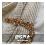 EVERY FASHION Sculptural Metallic Handbag with Chain Strap