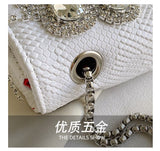 Every Fashion Glam Crystal Fringe Statement Shoulder Bag