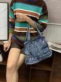 Every fashion Denim Moto Biker Handbag