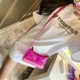 EVERY FASHION Clear Structured Mini Shoulder Bag with Chunky Base